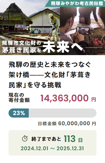 飛騨の歴史と未来をつなぐ架け橋――文化財「茅葺き民家」を守る挑戦